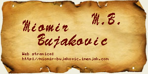 Miomir Bujaković vizit kartica